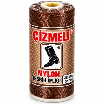 100 Gram Çizmeli Marka Tesbih İpi 9 Numara Kahverengi