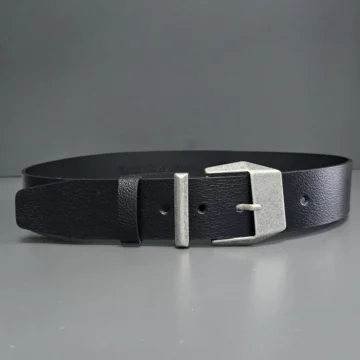 %100 Hakiki Deri Antik Kaplama Tokalı Siyah 4,2 cm Kot Pantolon Kemeri