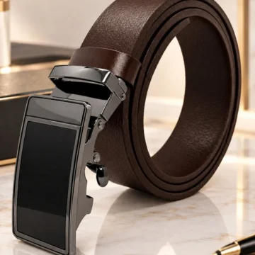 100 % HAKİKİ DERİ Otomatik Tokalı Deliksiz Kemer EN 3.6 cm