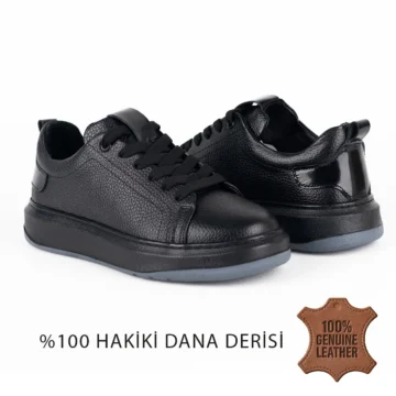 100%Hakiki Deri Erkek Spor Sneaker Ortopedik Tabanlı VT01