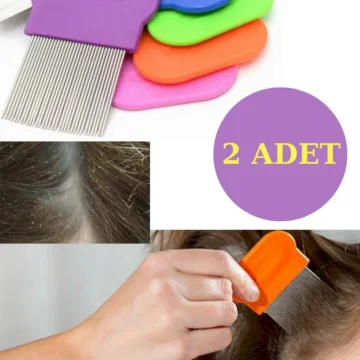 2 Adet 32 Dişli Bit Pire Tarağı Taşınabilir Sirke Pire Temizleme Tarağı