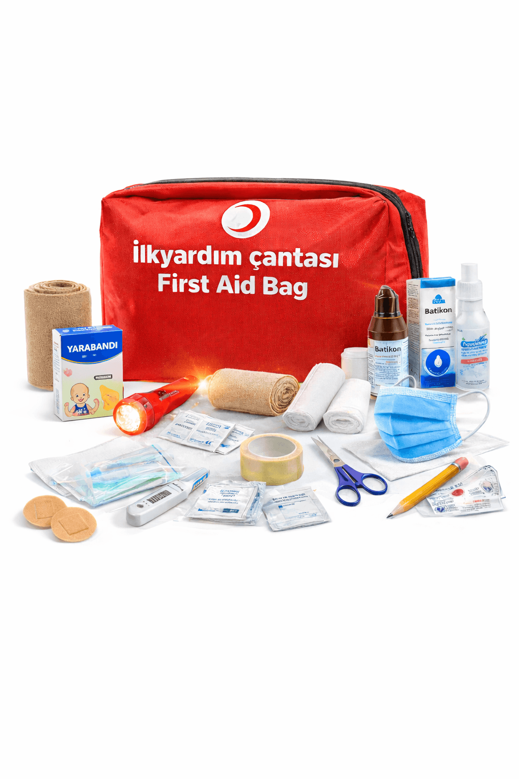 ilk Yardım Çantası Araç Ev Iş Yeri Acil Müdahale Çantası Yönetmeliğe Uygun 35 Parça - ürün görseli