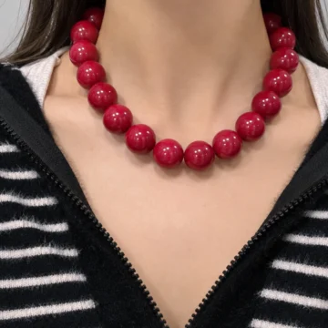 20 mm Büyük Boncuklu Akrilik Kolye