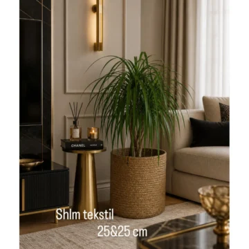 25&25Hasır Saksılık, Çok Amaçlı Hasır Sepet, banyo düzenleyici,Bahçe Düzenleyici 25x25