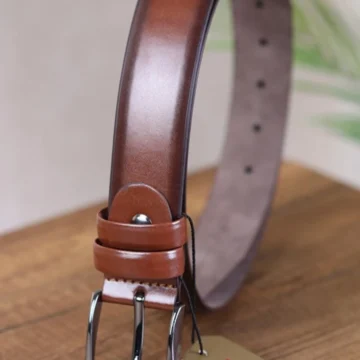 3.5 Cm Beyaz Düz Suni Kemer