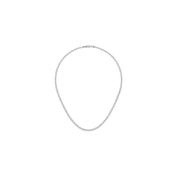 3 mm Beyaz Rhodium Su Yolu Kolye Zirkon Taşlı Kadınlar İçin Özel