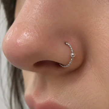 316L CERRAHİ ÇELİK BURUN DUDAK KULAK TRAGUS KIKIRDAK UYUMLU İNCE HALKA HIZMA PİERCİNG