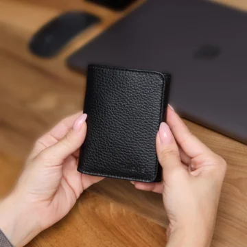 3787 Hakiki Deri Dikey Mıknatıslı Unisex Cüzdan