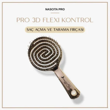 3d Flexi Kontrol Açma-tarama Saç Fırçası Altın -35