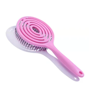 3d Profesyonel Açma Tarama Saç Fırçası Pembe Oval