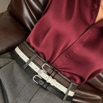 3'lü Set Halinde Klasik ince Tokalı Kemer Bel Kemeri Ceket Kemeri Elbise Kemeri Pantolon Kemeri