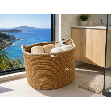 40x30 Çok Amaçlı Sepet Banyo Sepeti, Battaniye Sepeti, Oyuncak Sepeti