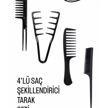 4'Lü Profesyonel Saç Şekillendirici Tarak Seti