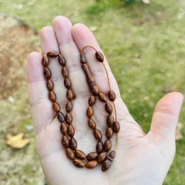 6/5ml Büyüklügünde Arpa Taneli Kınalı Kuka Tesbih