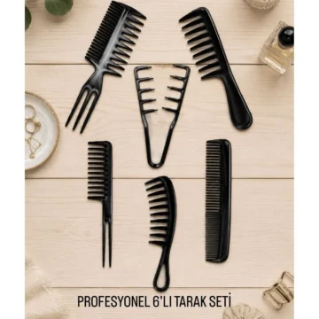 6'Lı Profesyonel Saç Şekillendirici Tarak Seti
