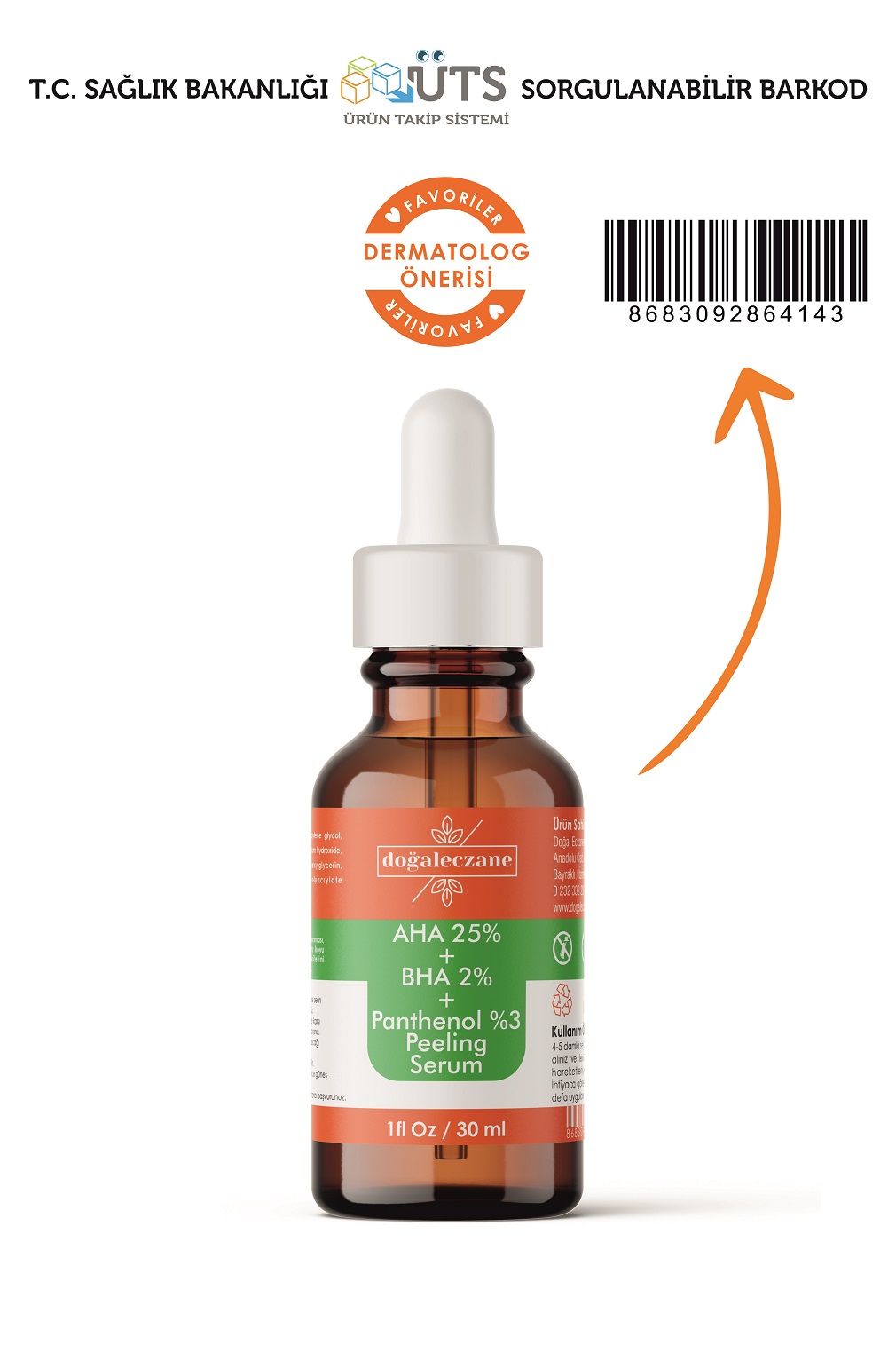Aha + Bha %2 + Panthenol %3 Serum 30 ml