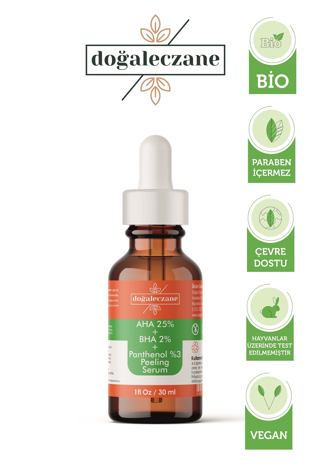 Aha + Bha %2 + Panthenol %3 Serum 30 ml