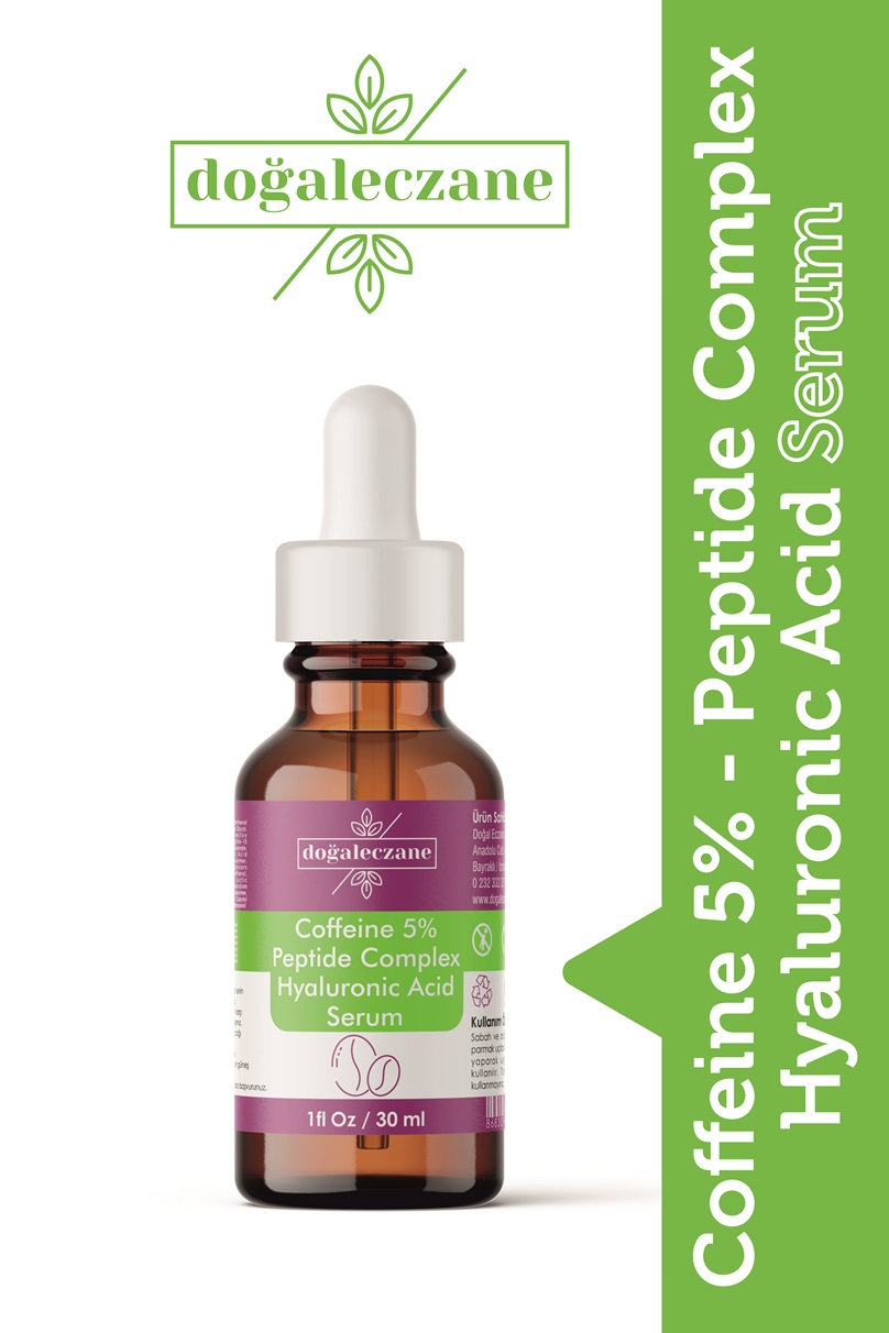 Caffeine %5 + Peptide Complex + Hyaluronic Acid %1 Serum 30 ml