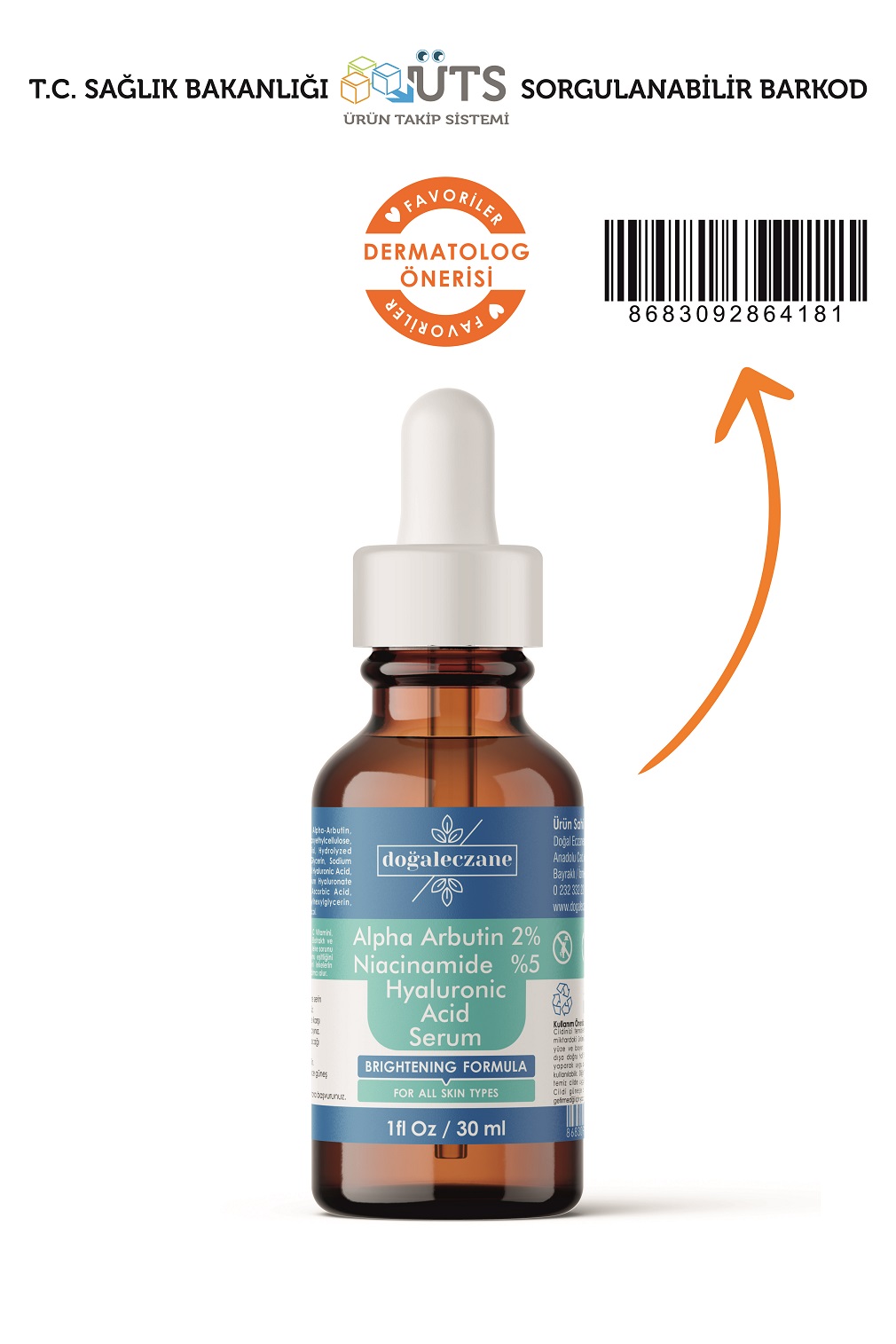 Niacinamide 5% + Alpha Arbutin 2% Hyaluronic Acid 30 ml