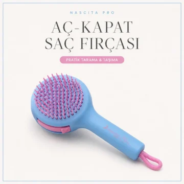 Aç - Kapat Saç Fırçası Mavi - 50