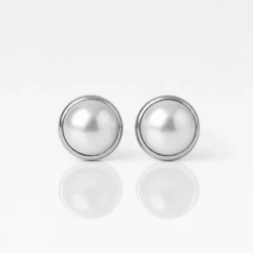 Altın Kaplama Cerrahi Çelik Kulak Delme Küpesi Pearl İnci Alerji Yapmayan Mini Küpe 1 Çift