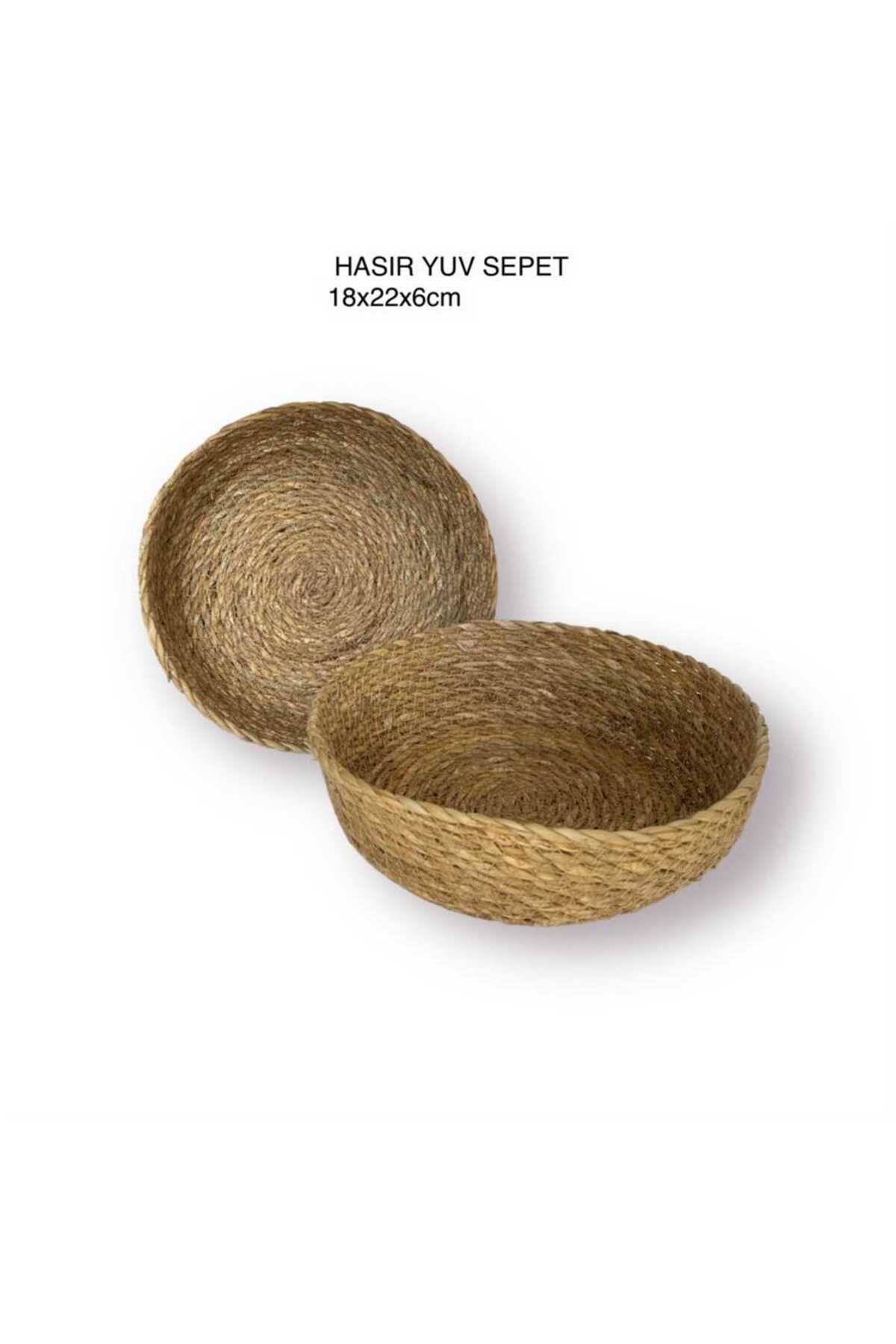 Amentes Bambu ve hasır Sepet Dekoratif Ev Düzenleyici boyları görselde