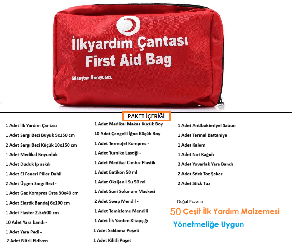 Apartman ilk Yardım Çantası 50 Parça - ürün görseli