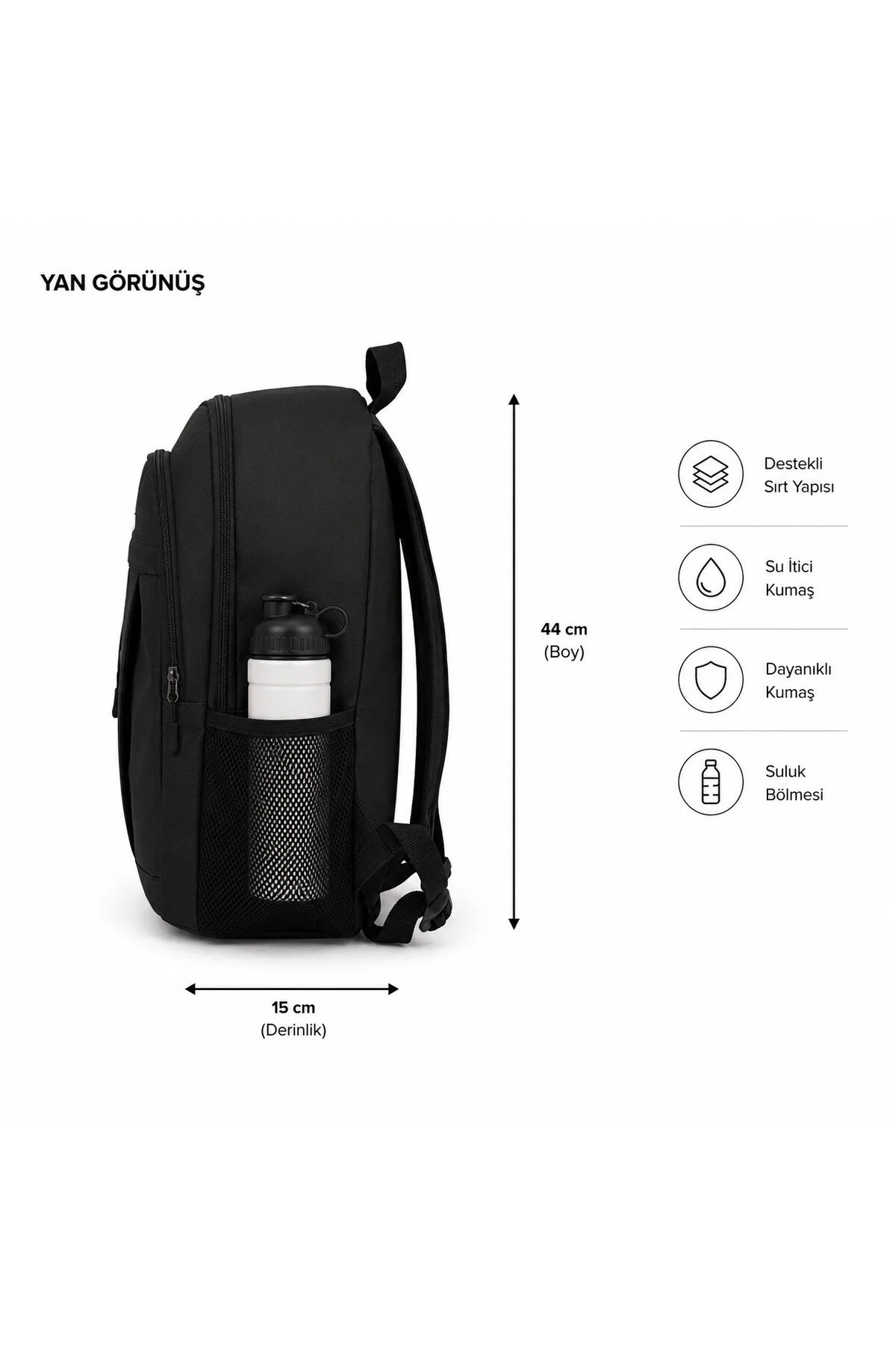 AXEBAG Çok Gözlü,Su Geçirmez,Spor,Laptop,Seyahat Ve Günlük Kullanım Sırt Çantası - Görsel 4
