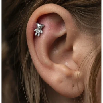 Ayıcık Figürlü Xuping Piercing Helix Tragus