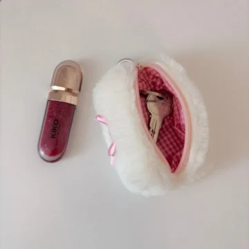 Basic Beyaz AirPods & Mini Cüzdan