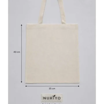 Baskısız Ham Bez Çanta %100 Pamuk | 35x40 Cm | 140 Gr/m² | Doğal Renk Punch Çanta | 1 Adet
