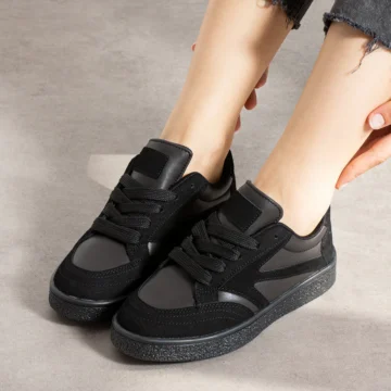 Bej Kadın Bağcıklı Spor Ayakkabı Sneaker Günlük Okul 121NAV