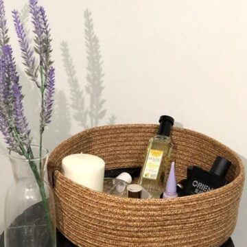 BEVEZ HOME Bohça, Çok Amaçlı Sepet, Banyo Ve Mutfak Organizeri Hasır 25x10