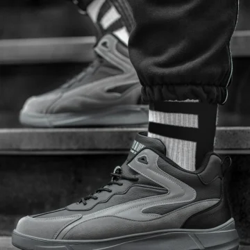 Beyaz Füme Erkek Sneaker