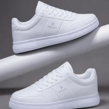 Beyaz Siyah Günlük Ortepedik Sneaker Erkek Spor Ayakkabı - PJ732