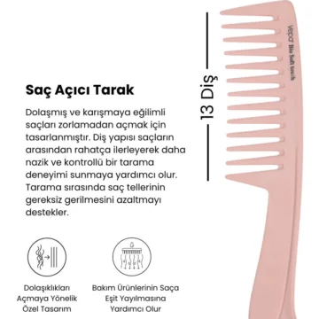 Bio Soft Touch Tarak 990 - Dolaşık Saç Açma, Anti Statik, Islak-Kuru Kullanıma Uygun