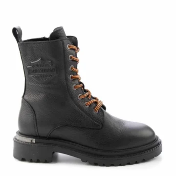 Black Leather Kadın Bot & Bootie HD0777002303
