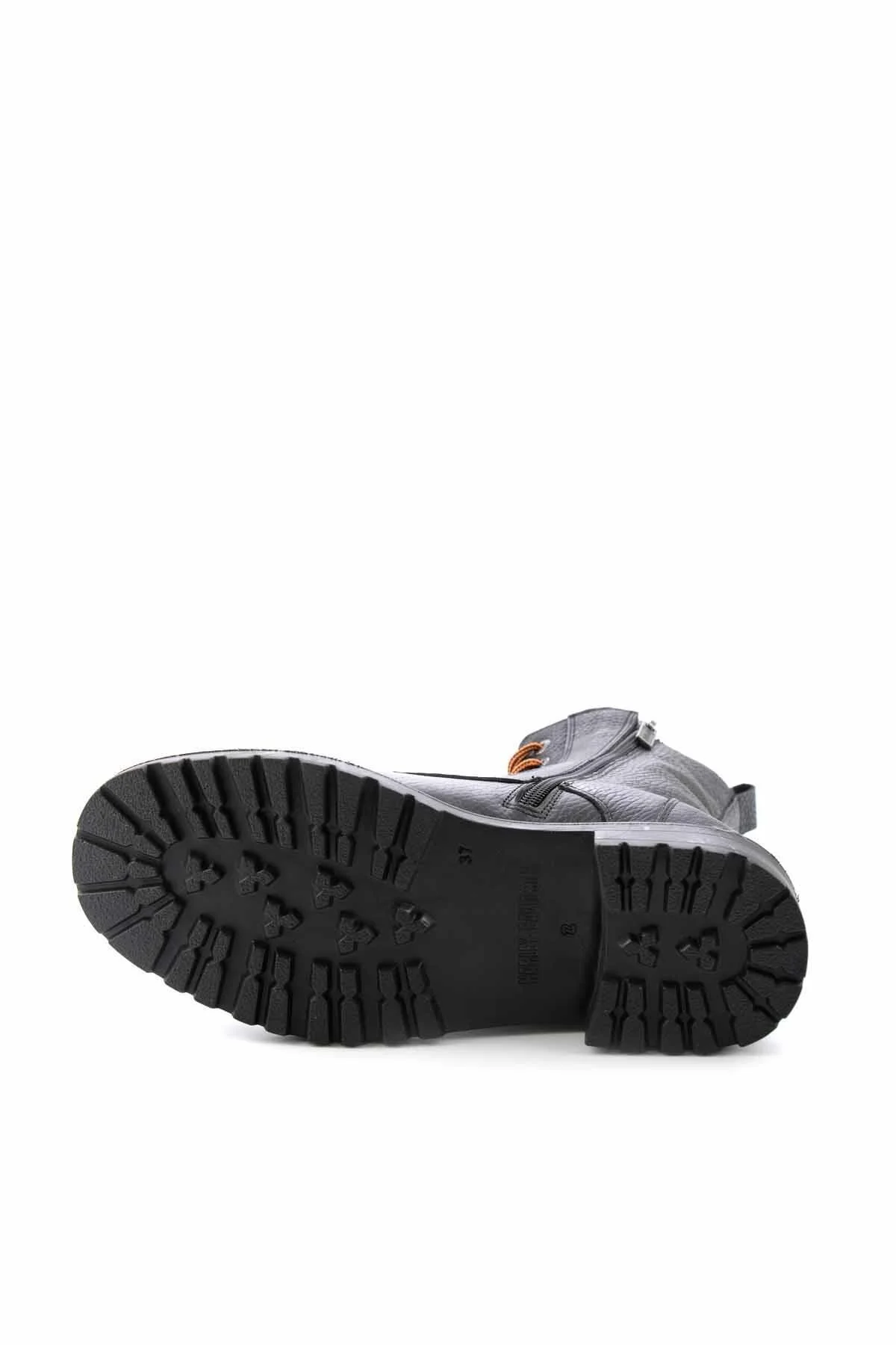 Black Leather Kadın Bot & Bootie HD0777002303 - Görsel 7