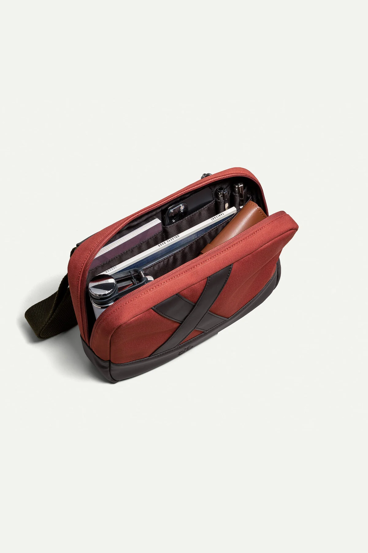 Bordo Unisex Çapraz Çanta | (Nougrod - Brick) - Görsel 9