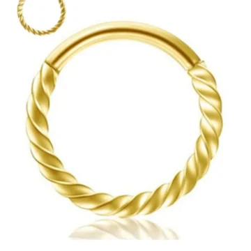 Burgulu Gümüş Renk Cerrahi Çelik Tragus Helix Piercing Küpe Tam Tur Piercing ( Beden Seçenekli)