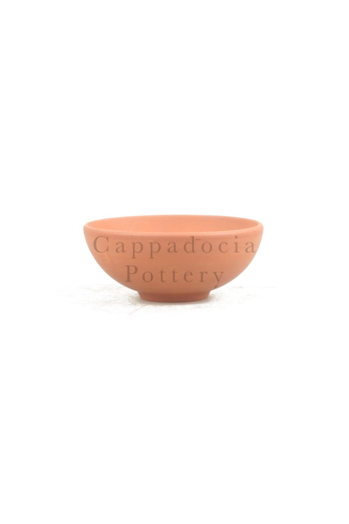 Cappadocia Pottery 10lu 12cm Kase Tipi Doğal Terleyen Çömlek Toprak Yayvan Saksı No.178
