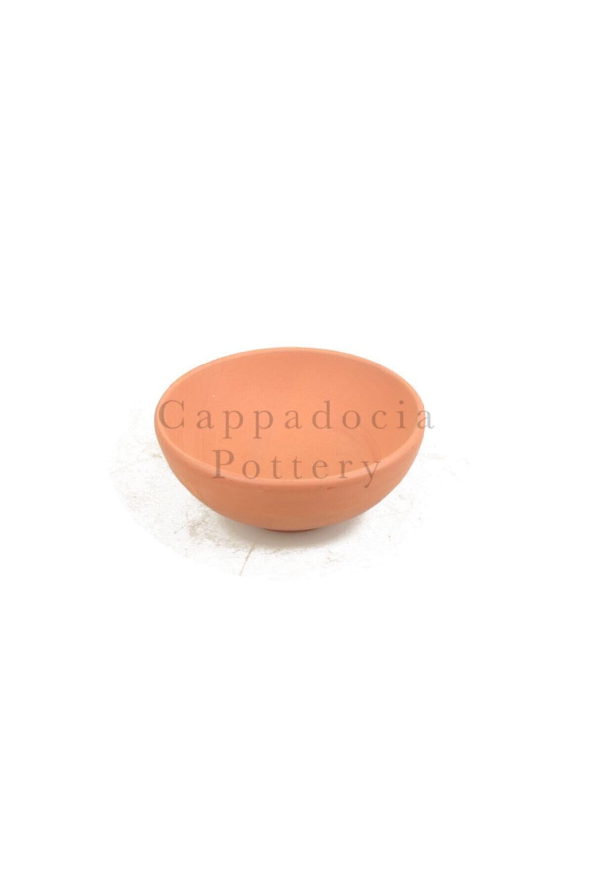 Cappadocia Pottery 10lu 12cm Kase Tipi Doğal Terleyen Çömlek Toprak Yayvan Saksı No.178