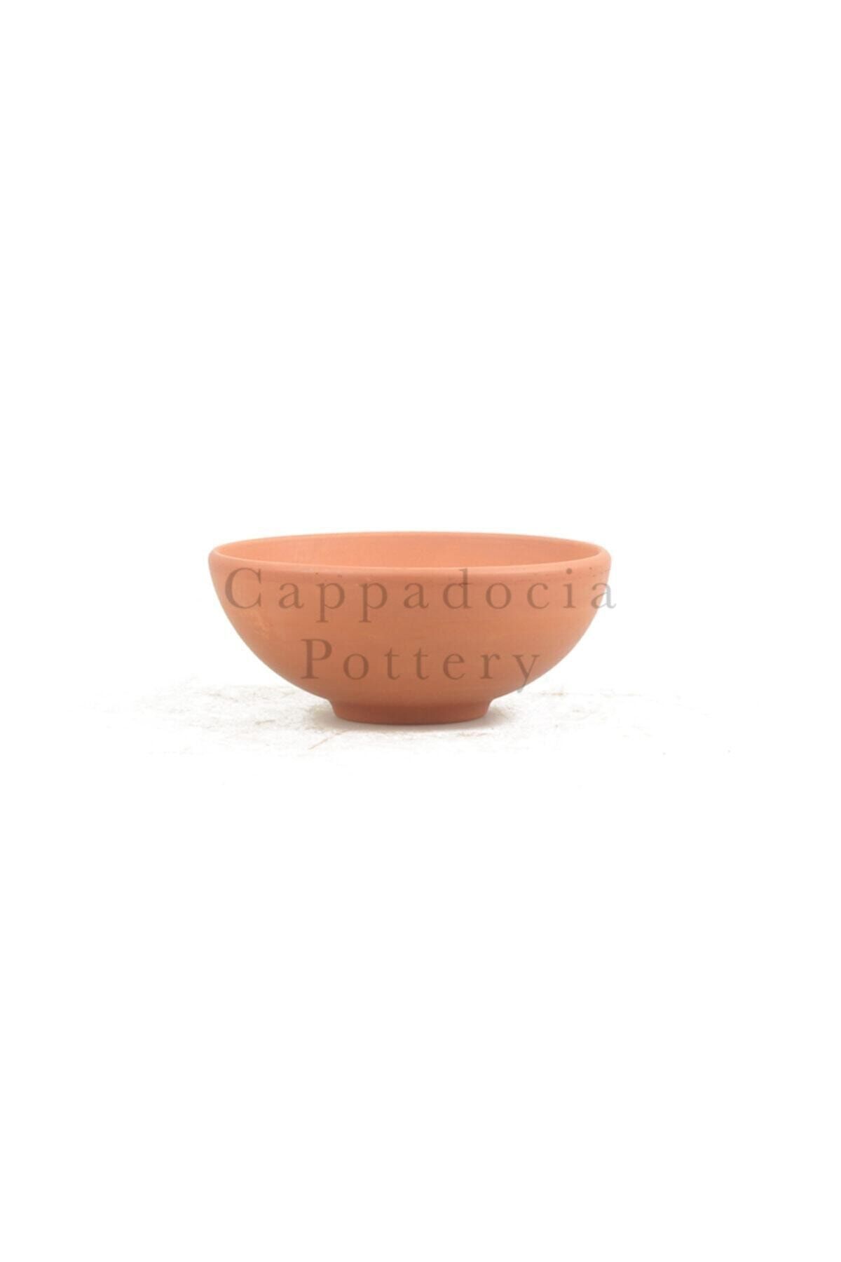 Cappadocia Pottery 10lu 12cm Kase Tipi Doğal Terleyen Çömlek Toprak Yayvan Saksı No.178