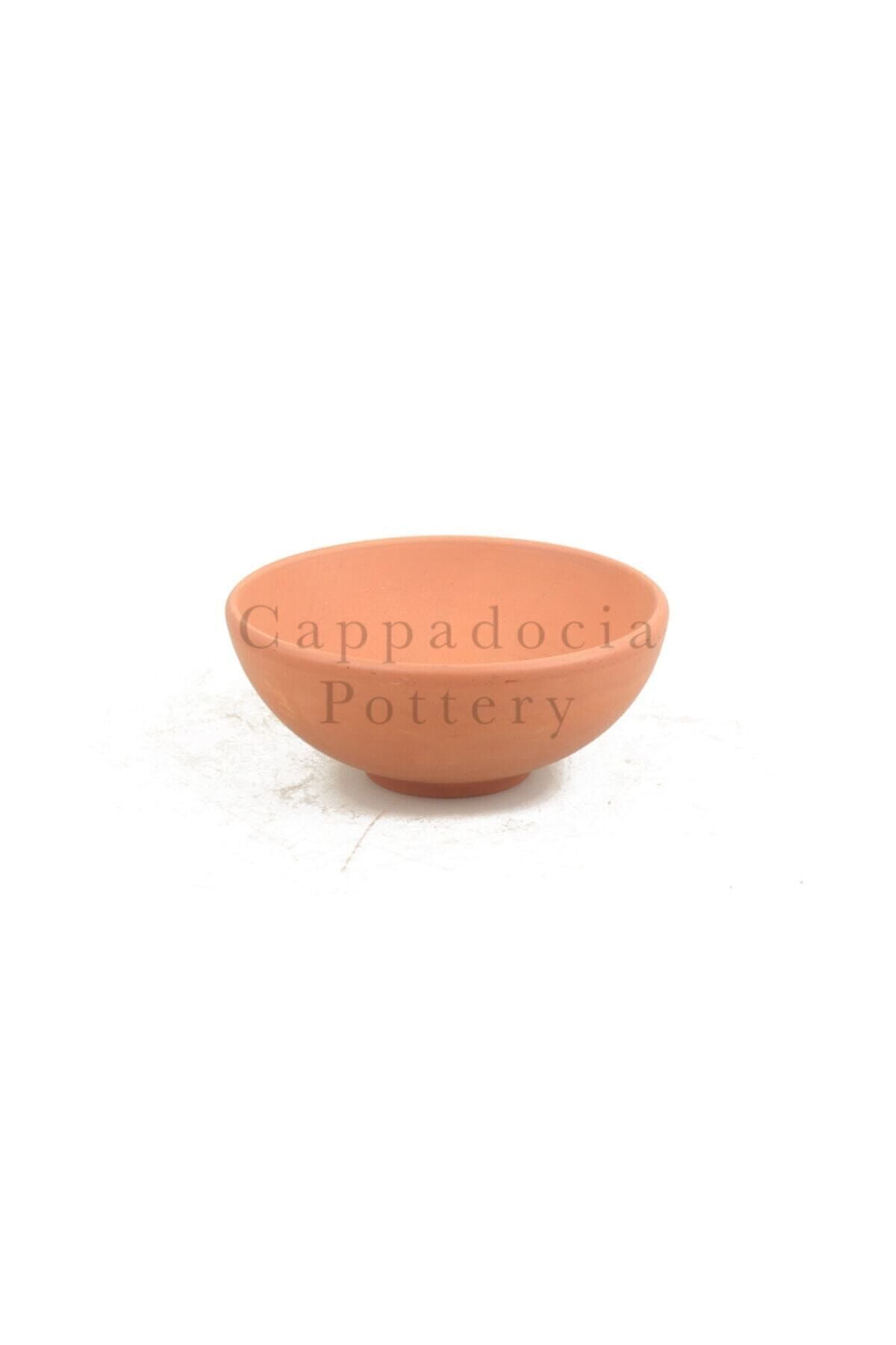 Cappadocia Pottery 10lu 12cm Kase Tipi Doğal Terleyen Çömlek Toprak Yayvan Saksı No.178