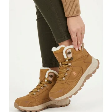 CAPRI HI 6PR Kadın Bot Outdoor İçi Peluş Kürklü Bağcıklı Kışlık Günlük Kalın Tırtıklı Taban 6PRMRV
