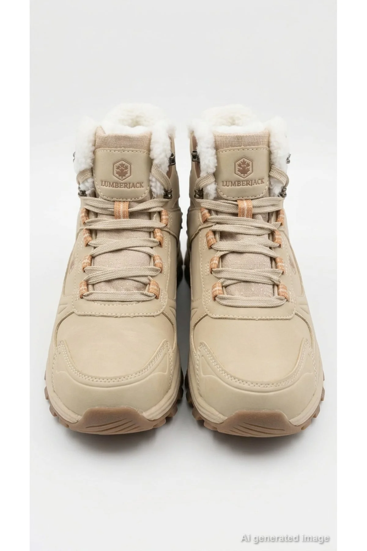 CAPRI HI 6PR Kadın Bot Outdoor İçi Peluş Kürklü Bağcıklı Kışlık Günlük Kalın Tırtıklı Taban 6PRMRV - Görsel 7