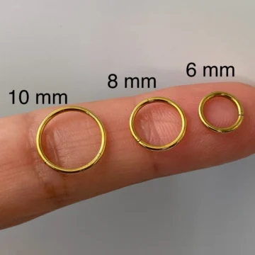 Çelik Düz Halka Piercing Tragus Lob Kıkırdak Helıx Unisex Model