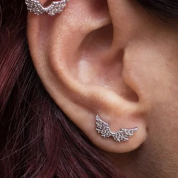 Çelik Melek Kanadı Kıkırdak Helix Tragus Piercing (1 Adet)