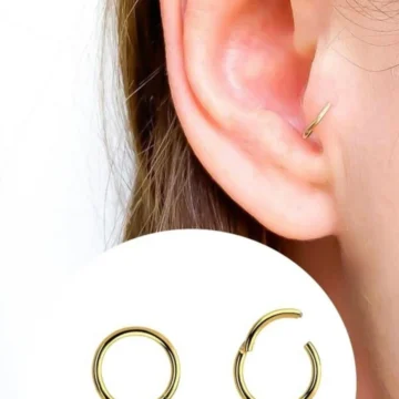 Çelik Tam Halka Tragus Kıkırdak Piercingi