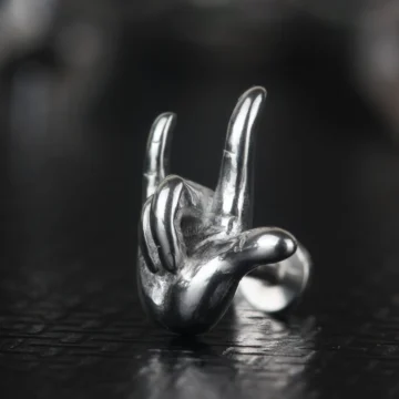 Cerrahi Çelik Kıkırdak Tragus Helix Labret Halloween Piercing